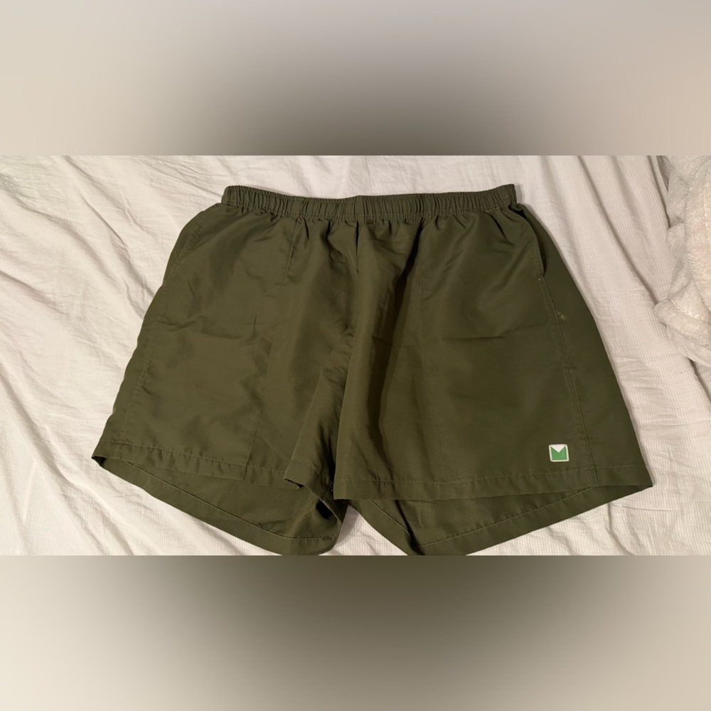 Olive Green Athletic Shorts